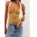 We Are HAH Swimsuit Bodysuit Free People Pull It Thru Bodycon Gold Size Small
