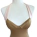 We Are HAH Swimsuit Bodysuit Free People Pull It Thru Bodycon Gold Size Small