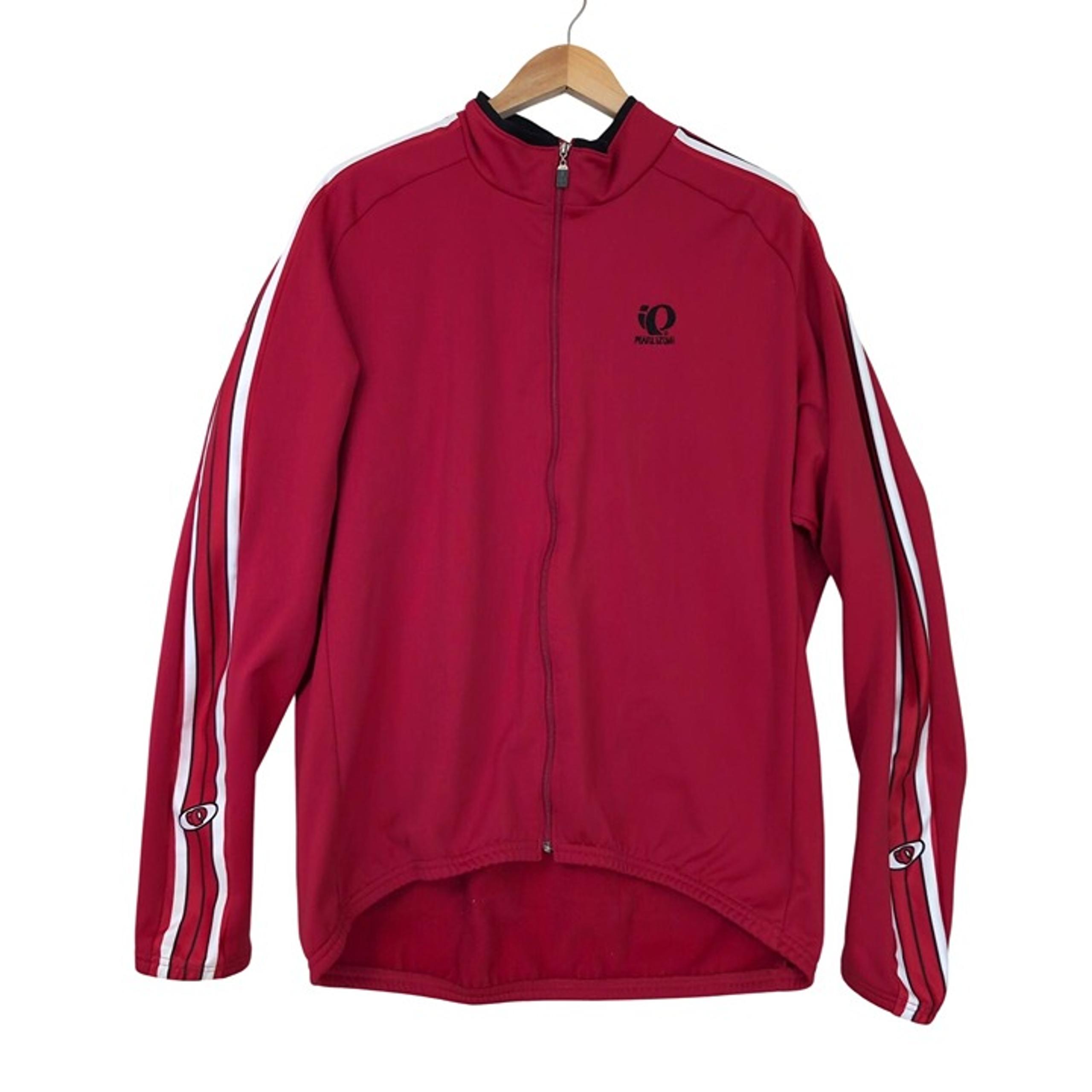 Vintage Pearl Izumi Cycling Jacket Mens XL Red Full Zip Back Pockets
