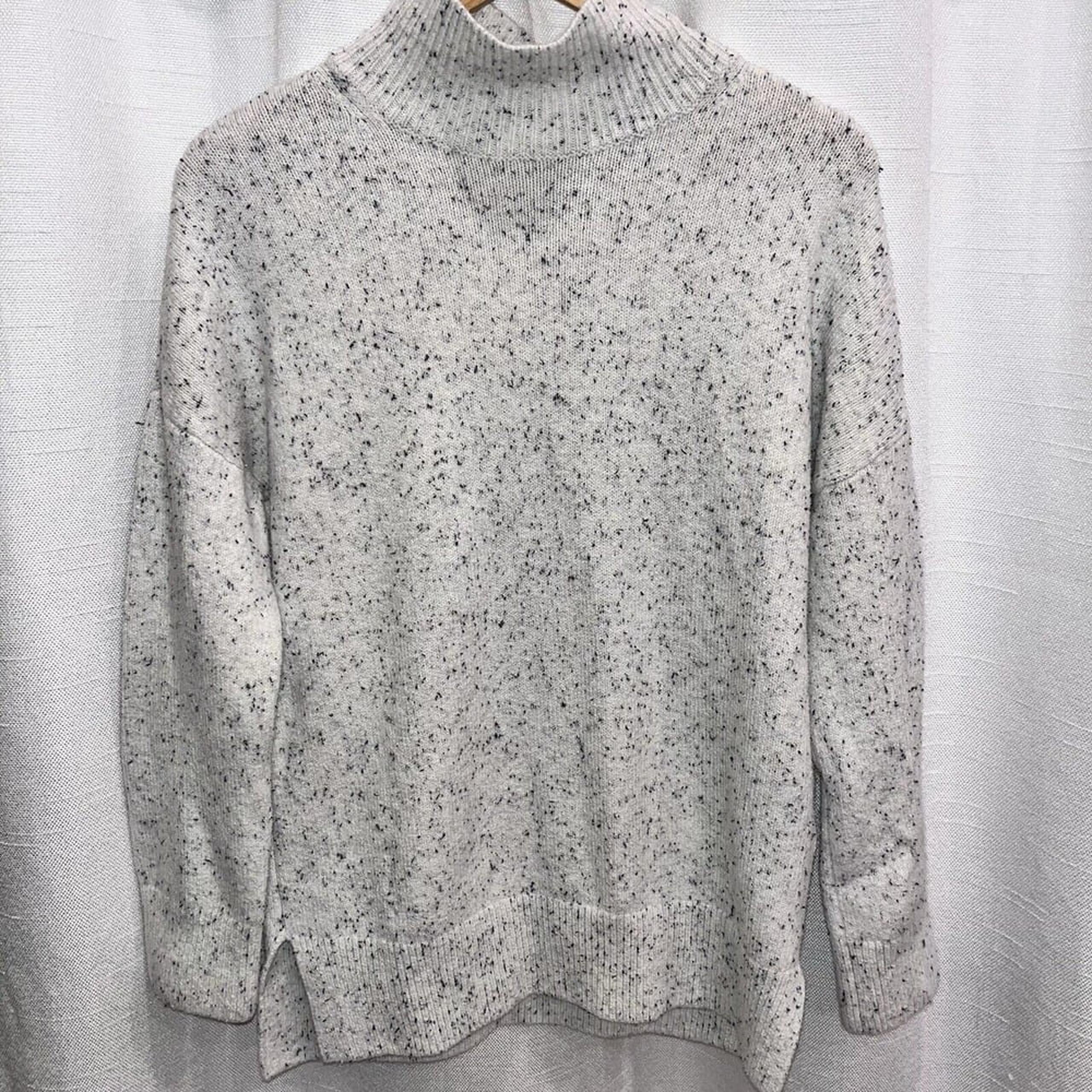 Abercrombie & Fitch Women's Gray Knit Mock Neck Pullover Sweater Small Preppy