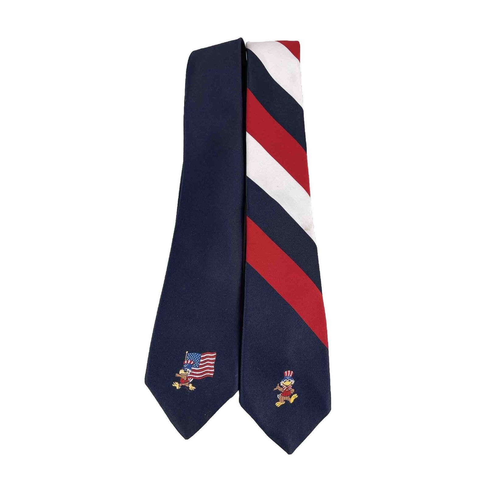 1980s Official Los Angeles Olympic Committee Neckties - Patriotic Collectible