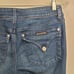 Hudson Womens Collin Flap Skinny Crop Distressed Rip Knee Denim Dark Wash