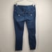 Hudson Womens Collin Flap Skinny Crop Distressed Rip Knee Denim Dark Wash