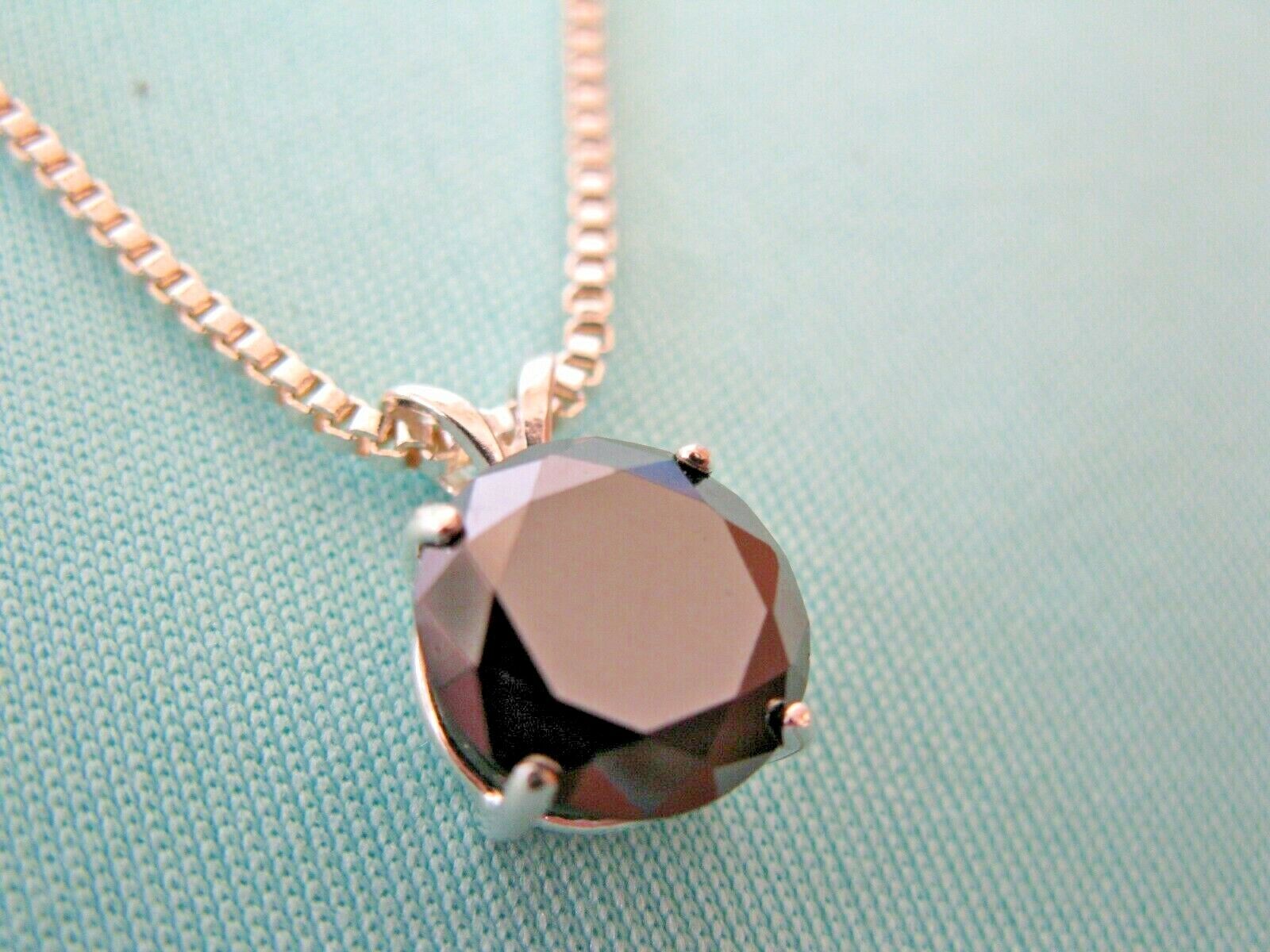 2.72ct 100% REAL NATURAL BLACK DIAMOND NECKLACE,CERTI FICATE,FREE DIAMOND TESTER
