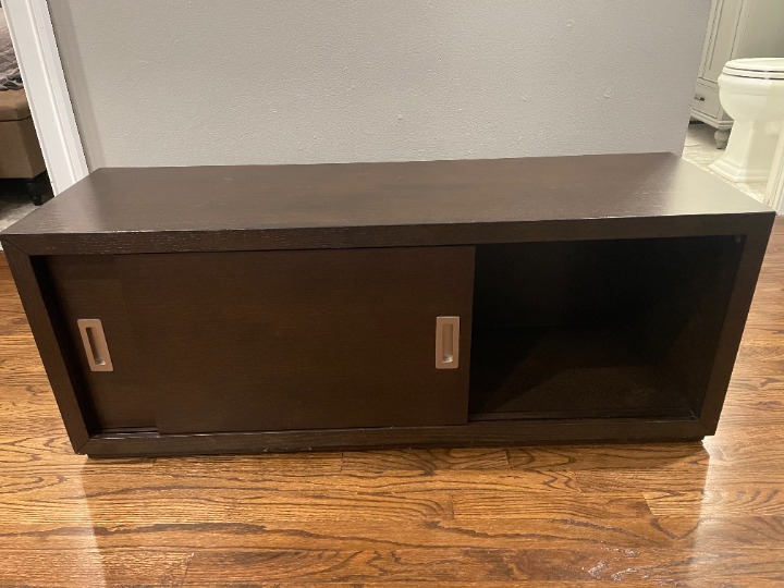 Crate & Barrel Dark Wood TV Console