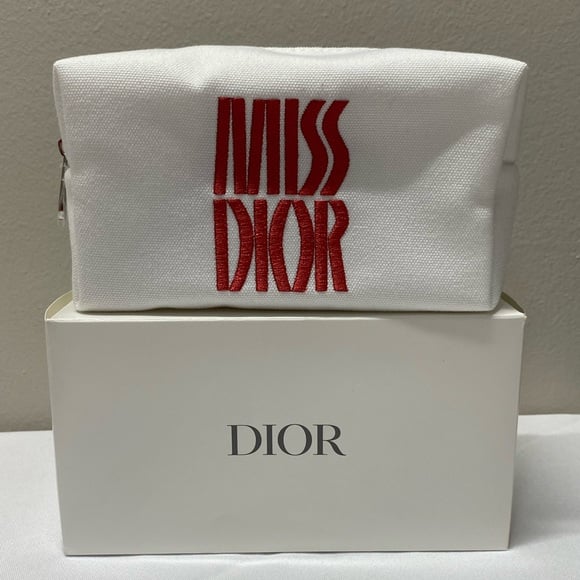 Miss Dior White and Red Trousse Pouch