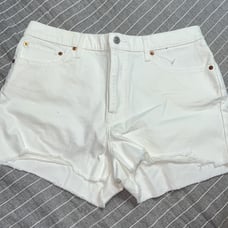 White denim shorts