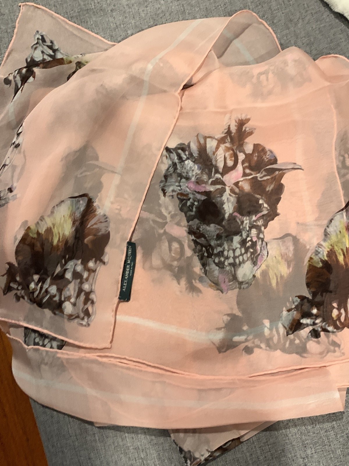 Alexander McQueen skull silk scarf