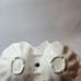 Vintage MCM California Pottery USA B-R 21-18 Dual White Scalloped Dish Handle