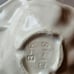 Vintage MCM California Pottery USA B-R 21-18 Dual White Scalloped Dish Handle