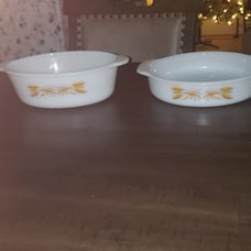 2 Vintage Fire King Casserole Dishes
