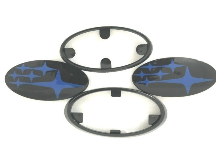 NEW BLUE 2015+ subaru wrx sti front & rear badge