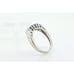 14k Tanzanite Oval and Diamond Channel Anniversary ring. Channel set eternity b