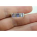 14k Tanzanite Oval and Diamond Channel Anniversary ring. Channel set eternity b