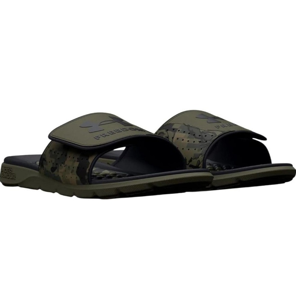 Under Armour Ignite Pro Freedom Green Camo Slide Sandal Flip Flop NWT Men's 13