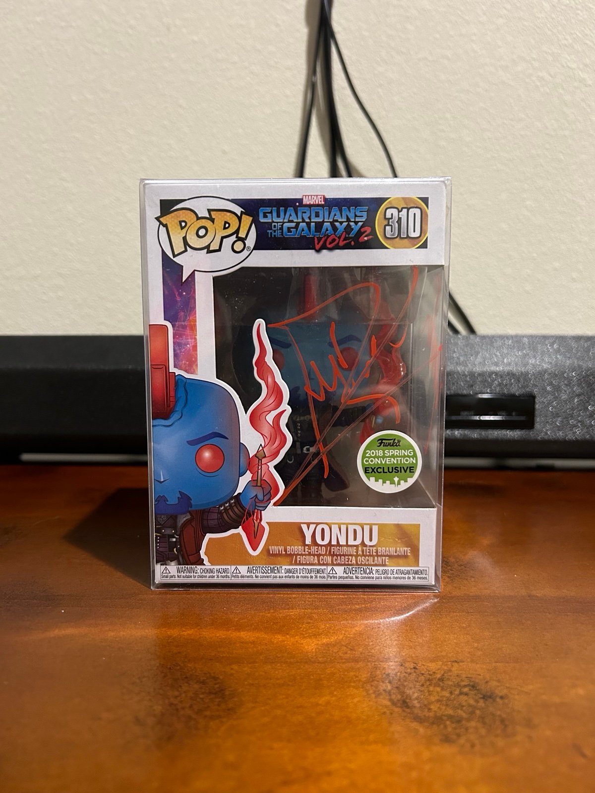 Guardians of the Galaxy Yondu Funko Pop signed by Michael Rooker