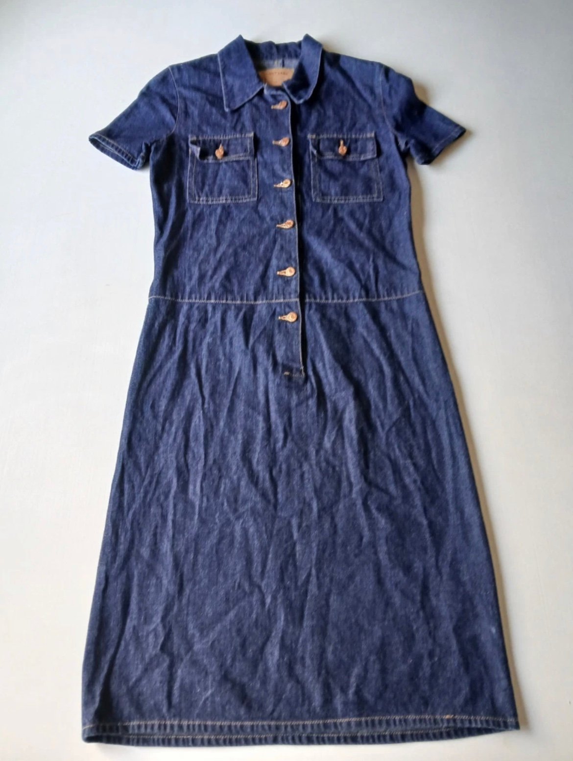 Helmut Lang S/S 1997 Fine Raw Denim Button-Down Dress