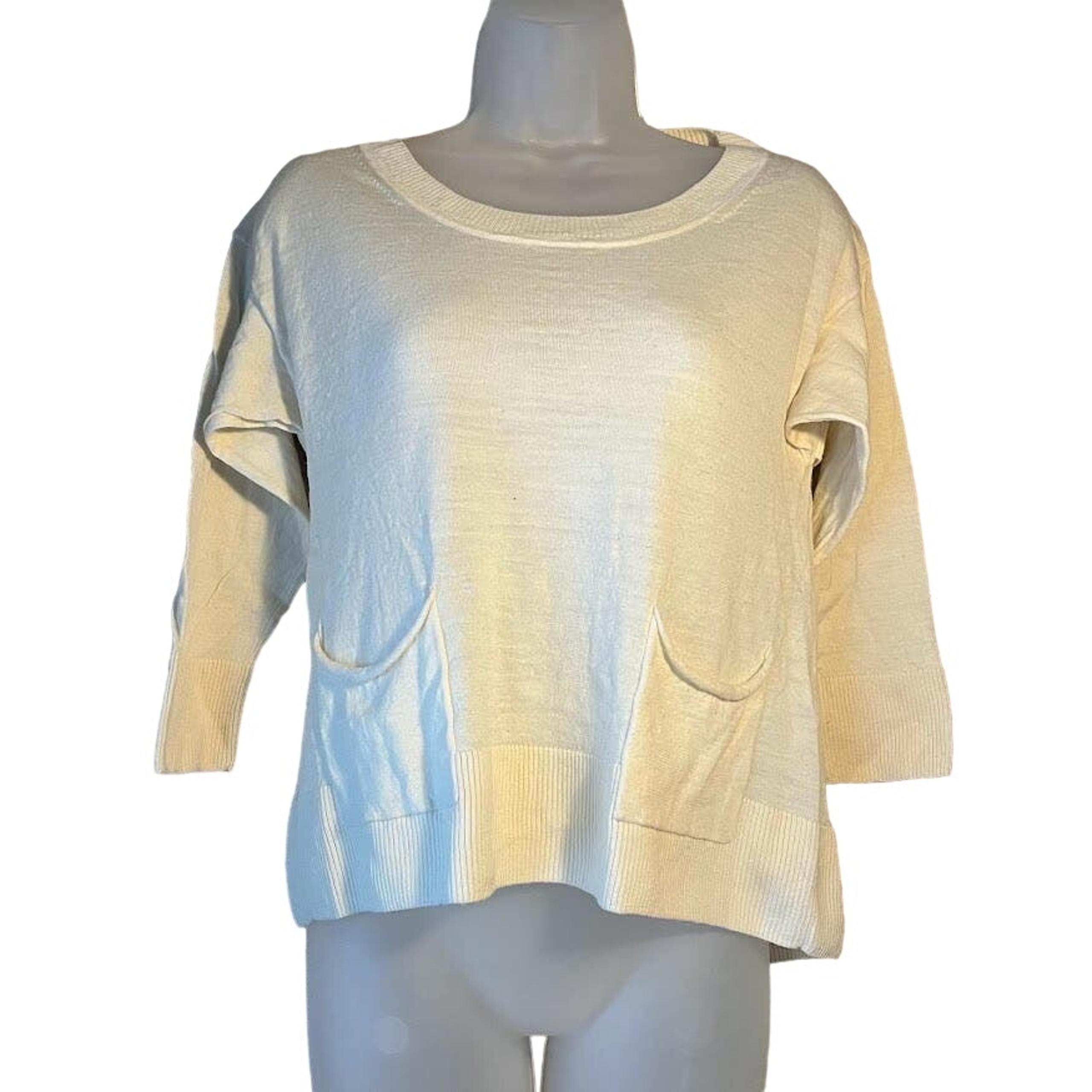 Juicy Couture Cream Merino Wool Cowl Sweater Size SP