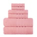 Rosyn Home Hotel Quality 100% Turkish Cotton 6 Piece Bath Towel Set Light Pink