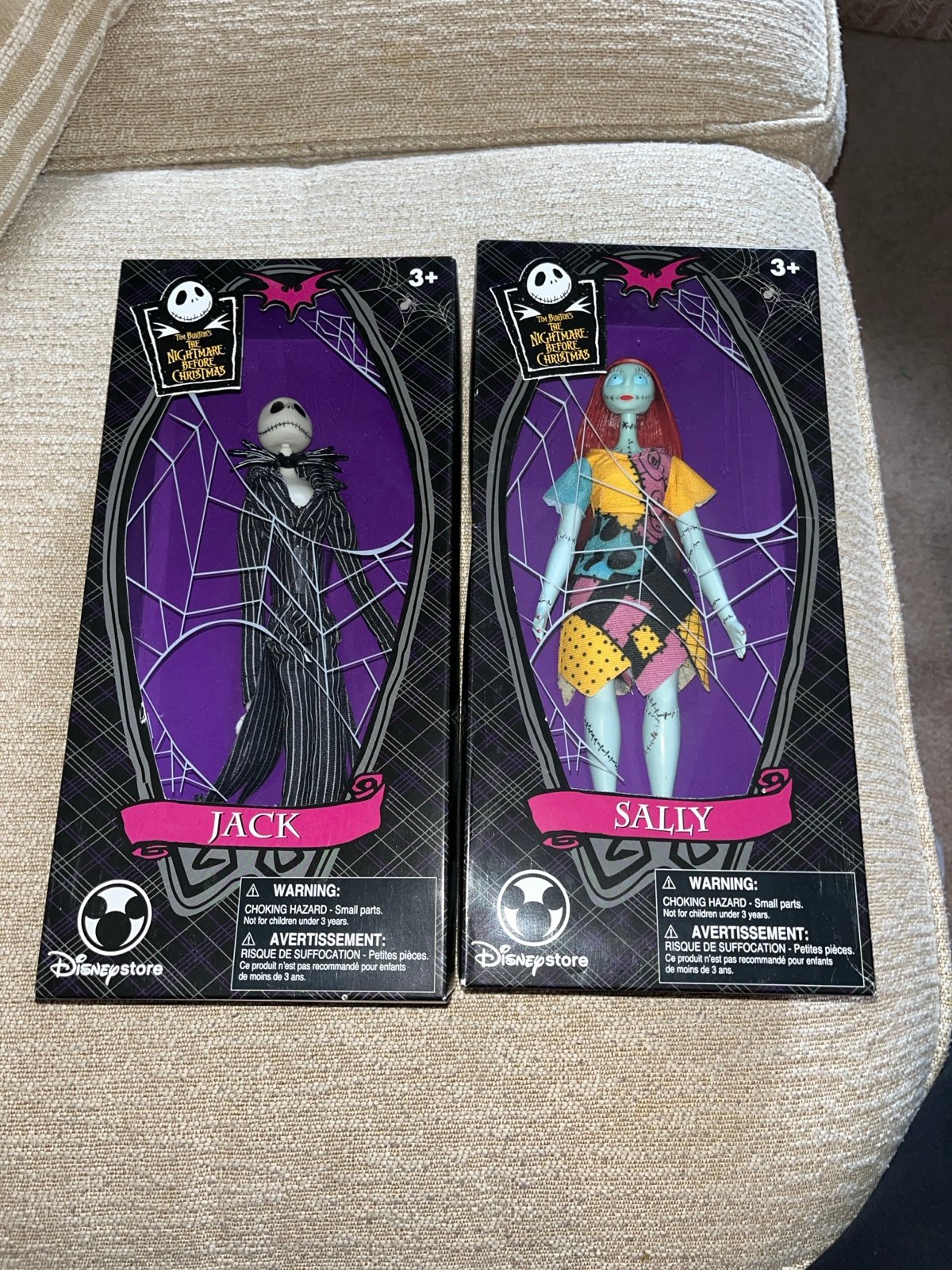 NEW The Nightmare Before Christmas 1993 Figure Jack Skellington And Sally Bundle