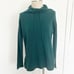 J. Jill Pure Jill Cowl Neck Dark Green Waffle Knit Oversized Tunic Sweater XS