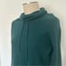 J. Jill Pure Jill Cowl Neck Dark Green Waffle Knit Oversized Tunic Sweater XS