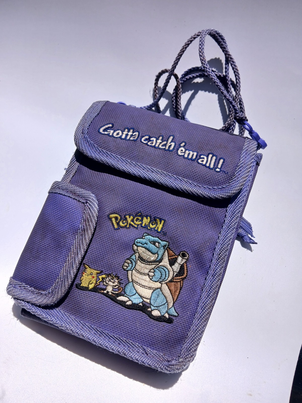Vintage Nintendo Gameboy Pokémon Blastoise Pikachu Zipper Carry Case Berry Pika