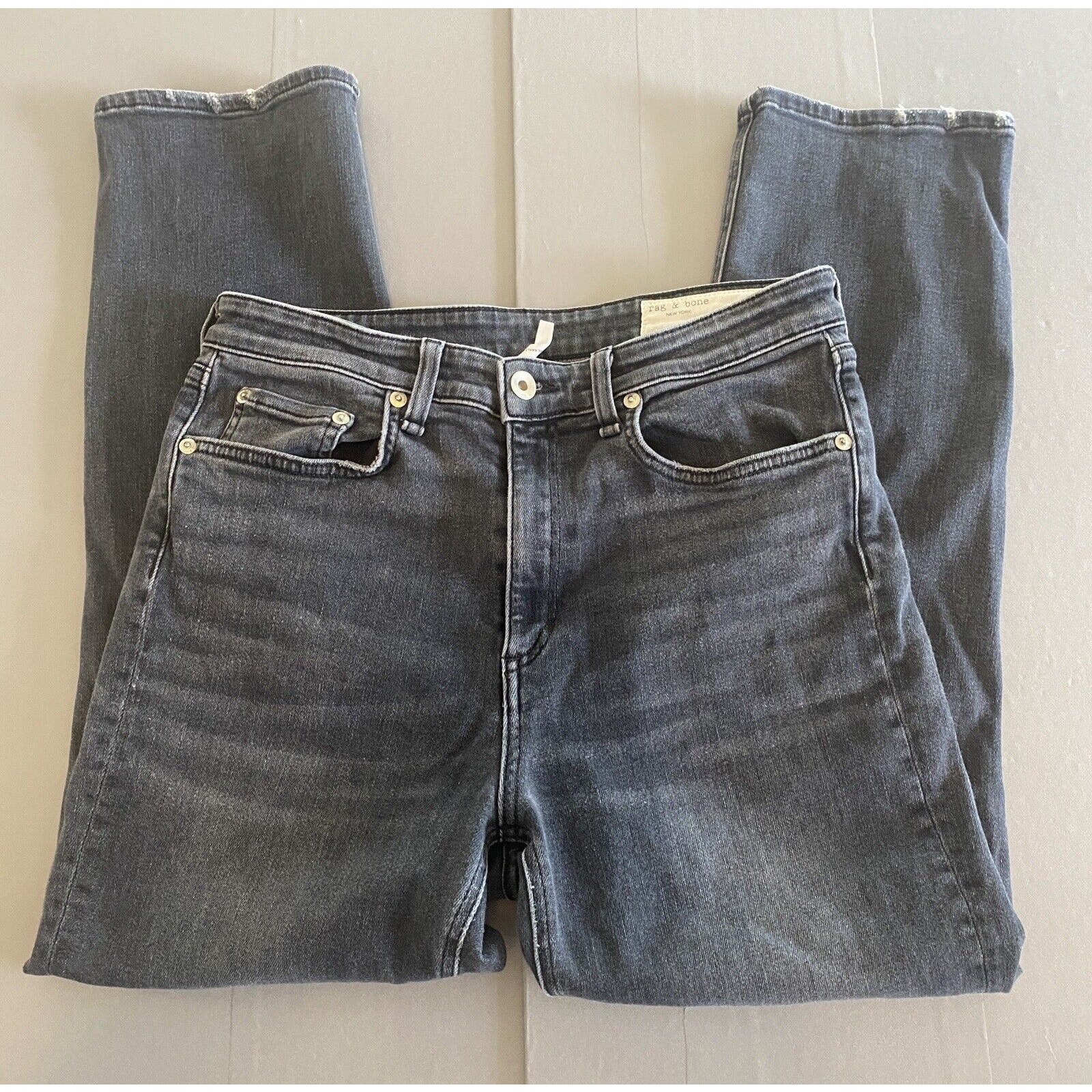 Rag & Bone Jeans Women’s Size 30 Nina High Rise Ankle Cigarette Charcoal Wash