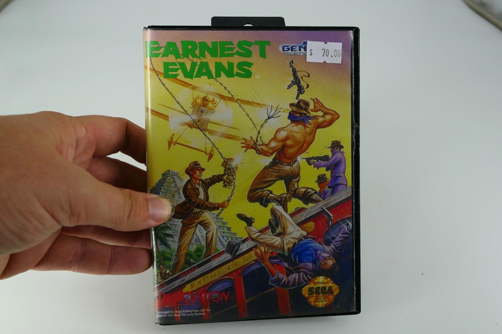 Earnest Evans (Sega Genesis, 1992) W/ Cart, Case & Manual tested and working