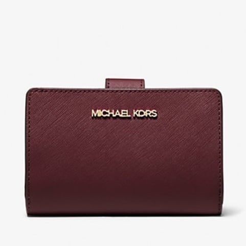 Michael Medium Crossgrain Leather Bifold Wallet
Oxblood 
NWT