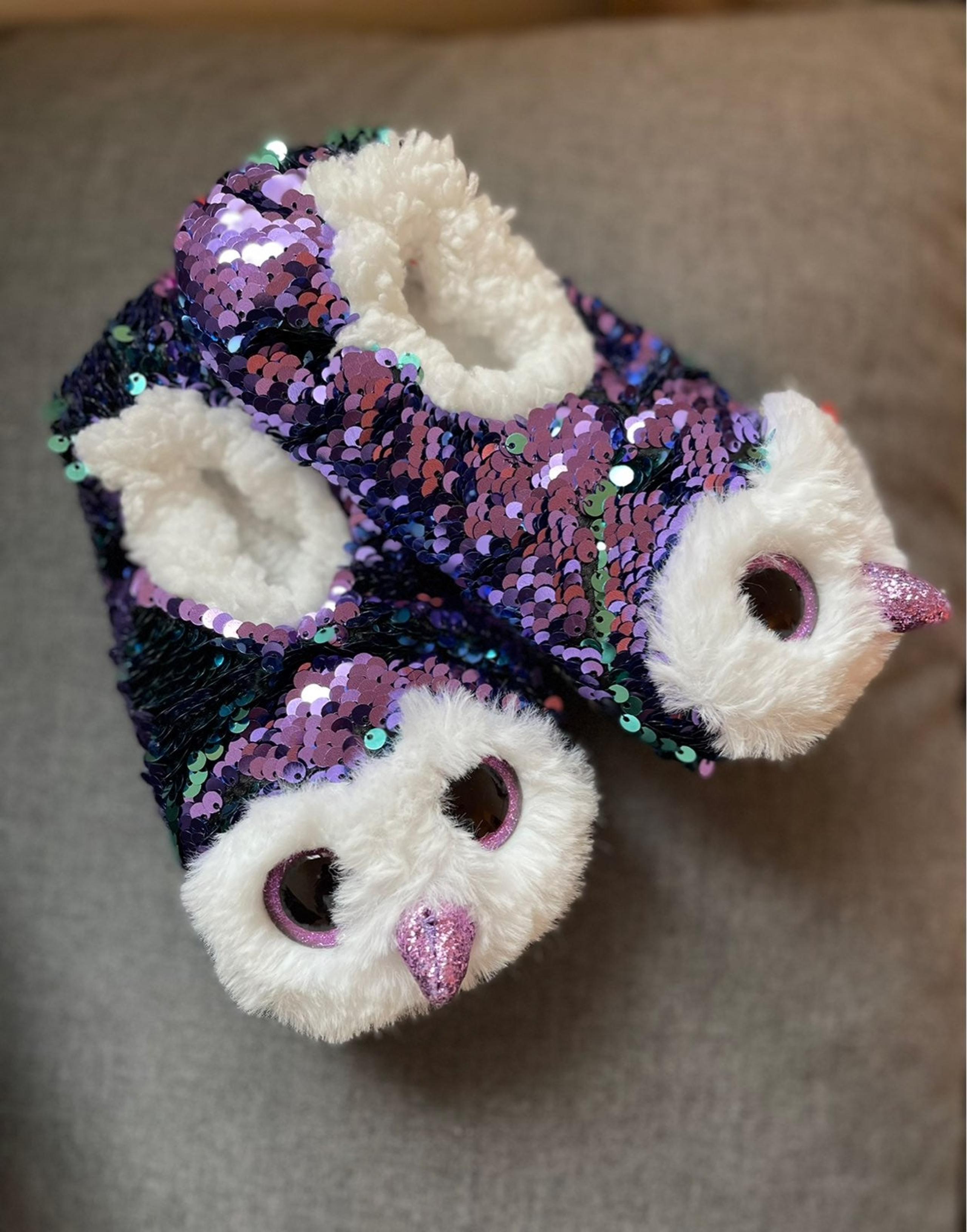 Ty Sequin "Moonlight" Owl Slippers