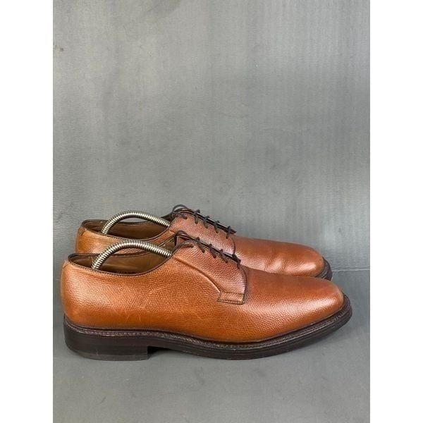 Allen Edmonds Leeds Pebble Grain Brown Leather Derby Dress Shoes mens 9