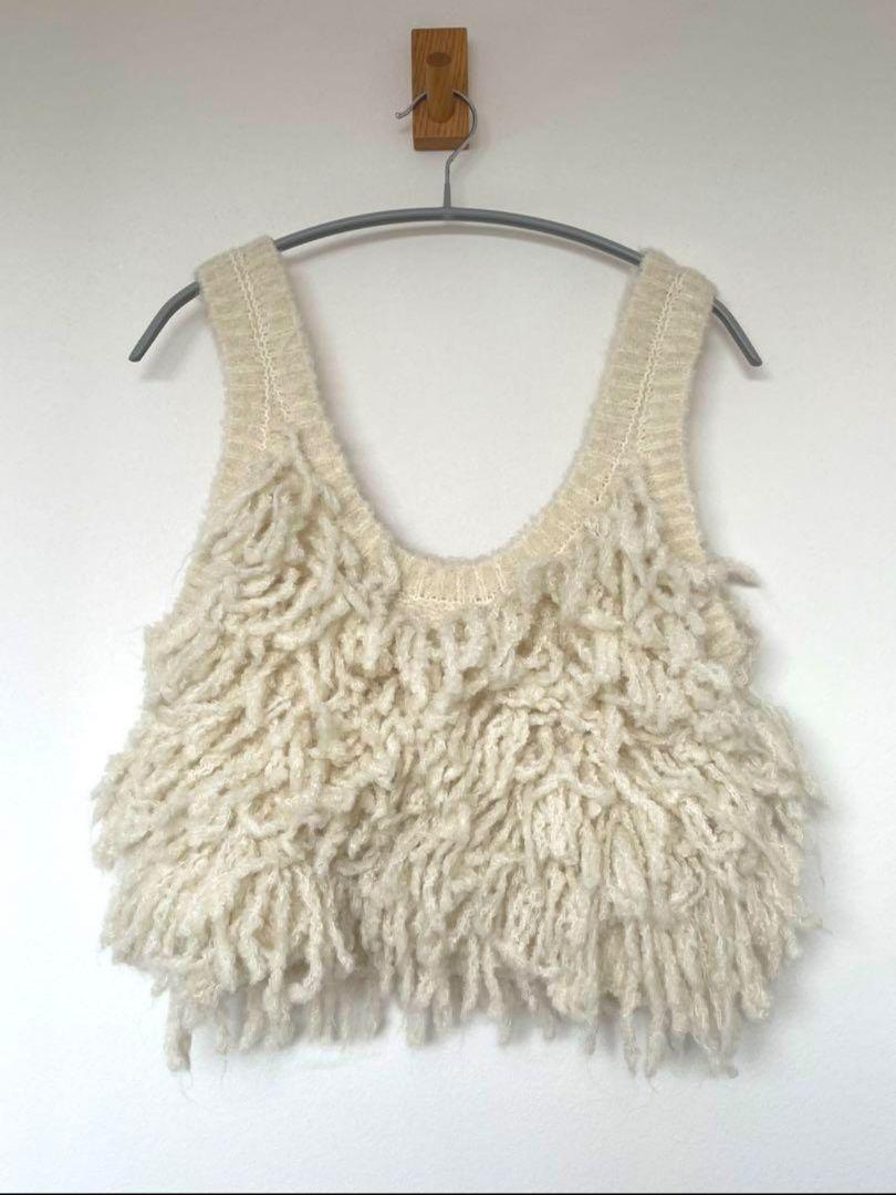 anuke／fringe knit bustier anuke】Fringe Knit Bustier