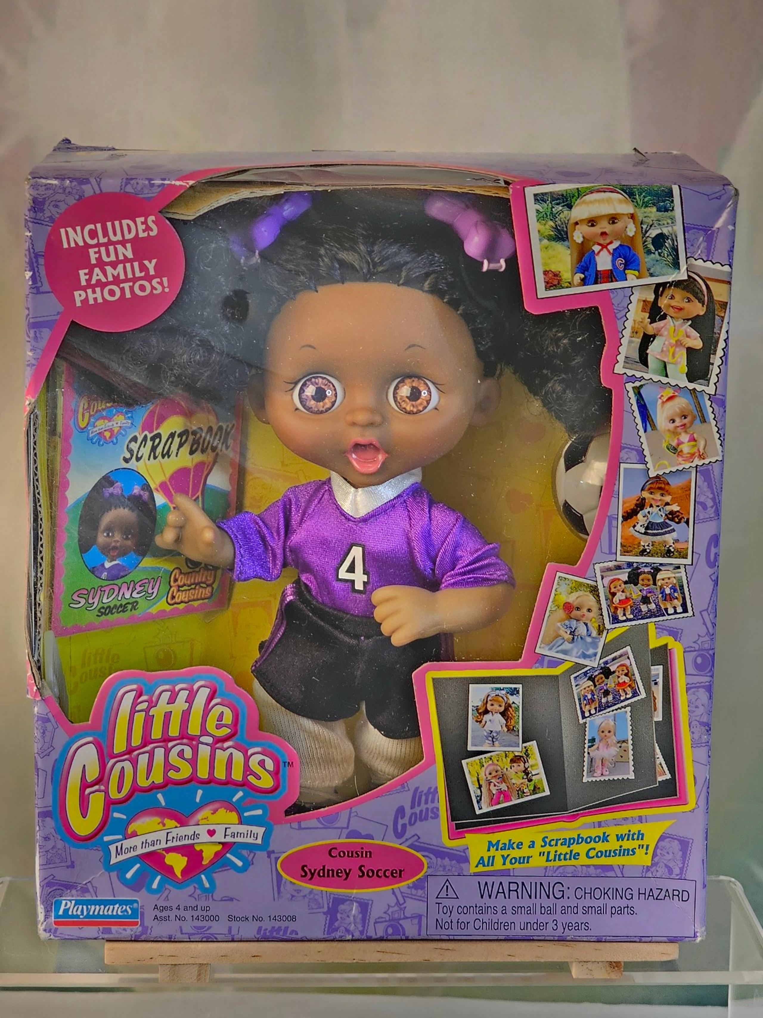 NIB 2002 Playmates Little Cousins Doll "Cousin Sydney Soccer” Collectible