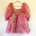 Selkie Wallflower Organdy Puff Sleeve Mini Babydoll Dress Size XS