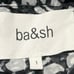 Ba&Sh Brydie Black Polka Chiffon Mock Neck Long Sleeve Mini Wrap Bodycon Dress S