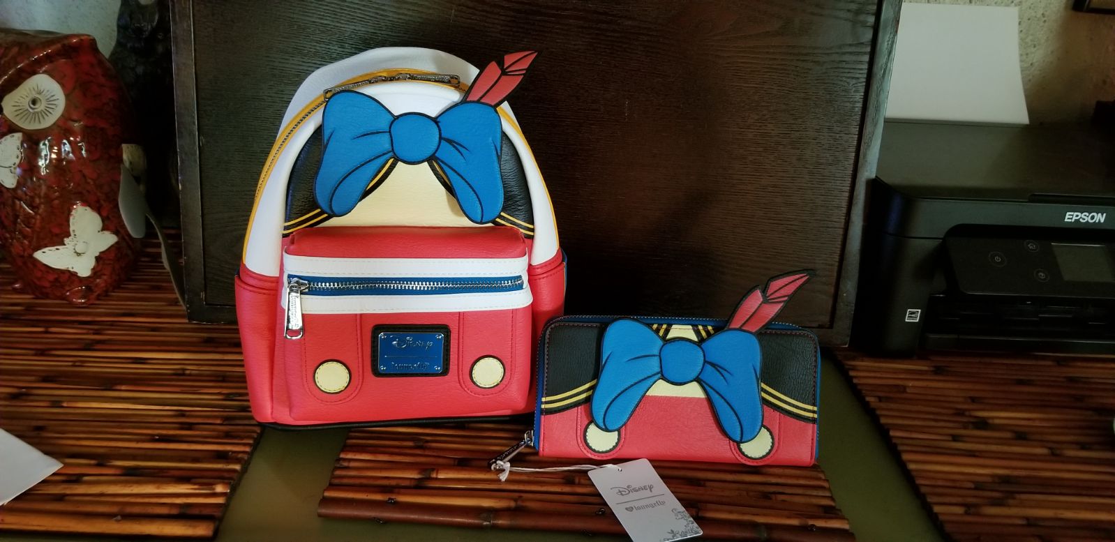 Loungefly pinocchio outfit backpack and