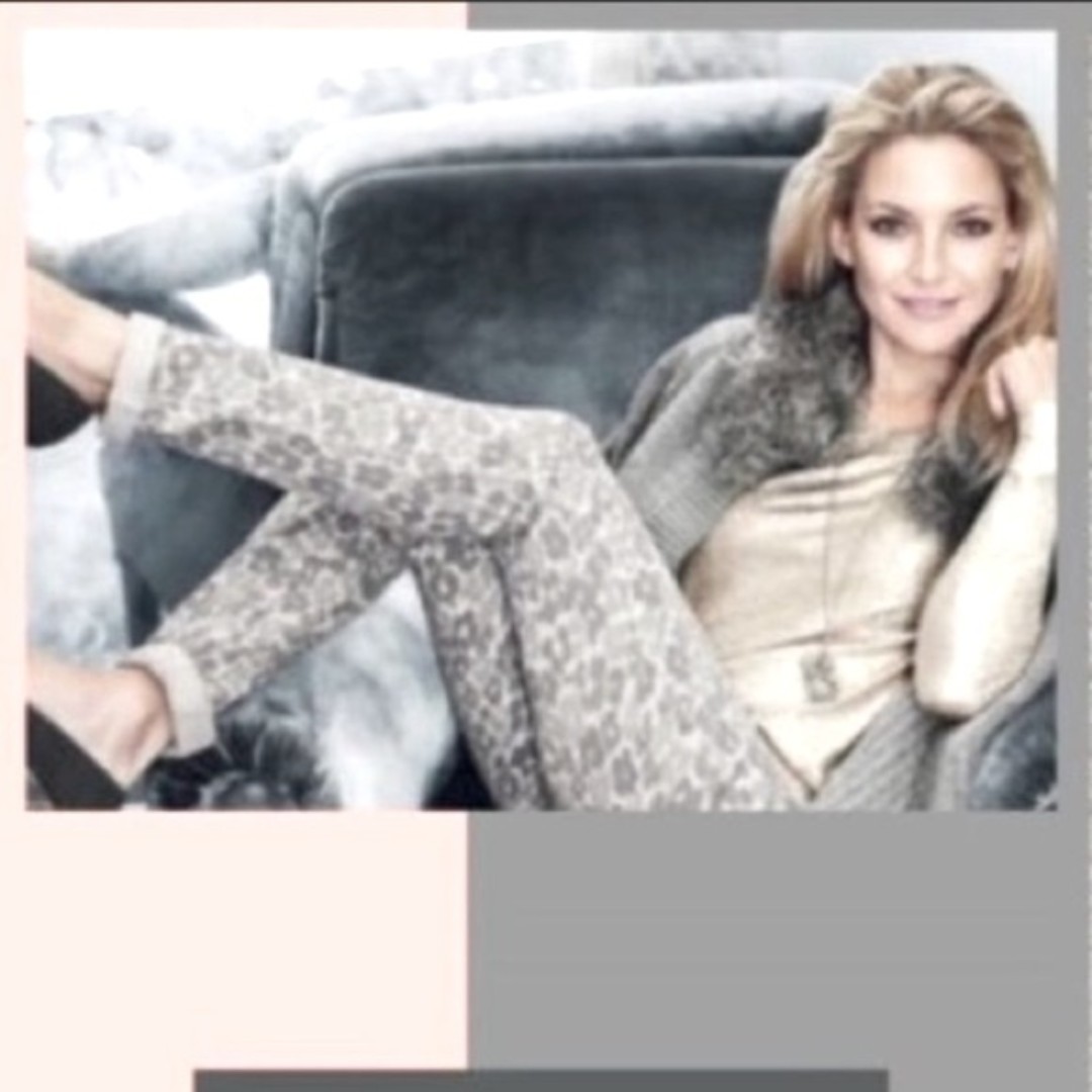 Ann Taylor Modern Fit 3 tone grey cheetah animal print stretch jeans size 12