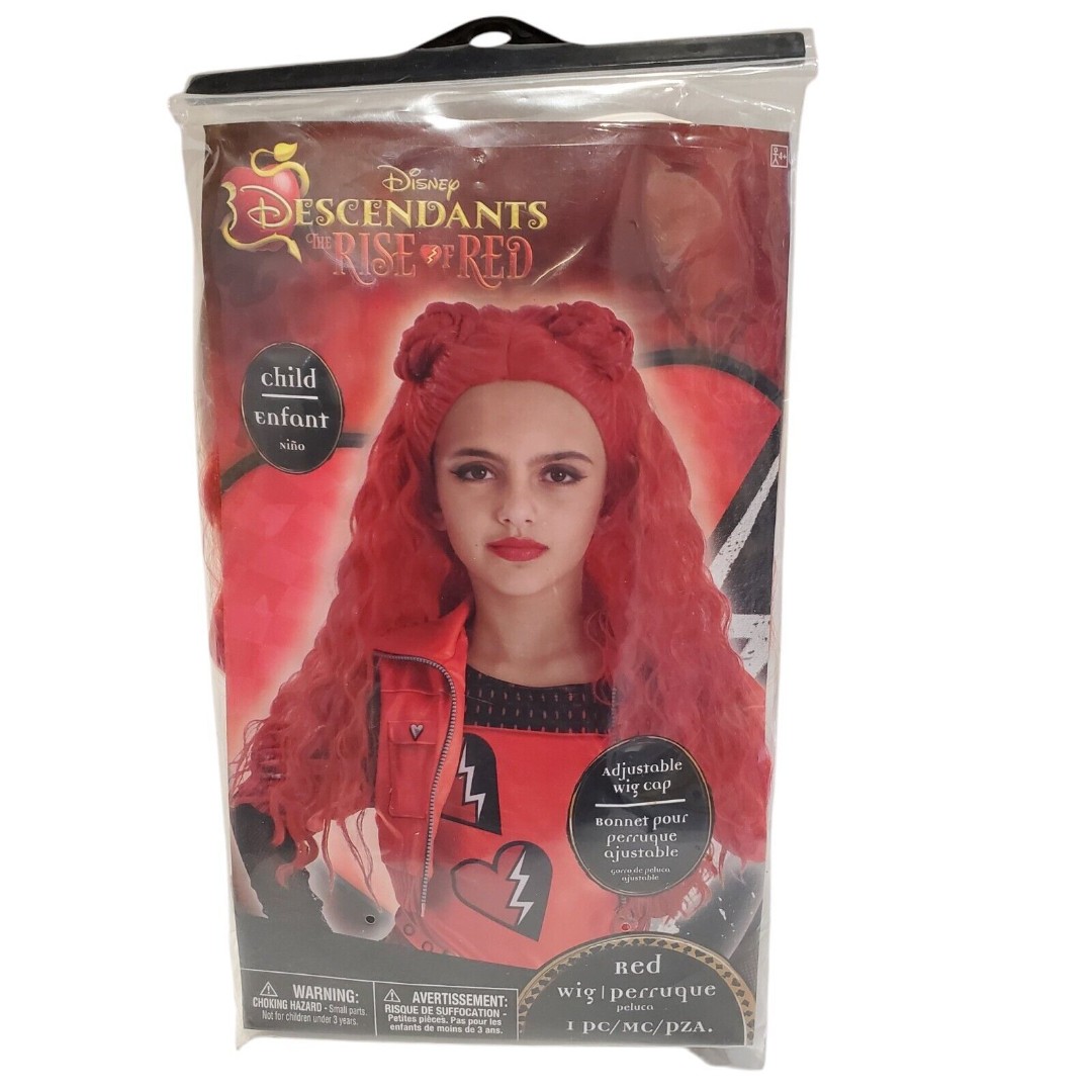 Disney Descendants 4 The Rise Of Red Wig Child's Size New adjustable wig cap
