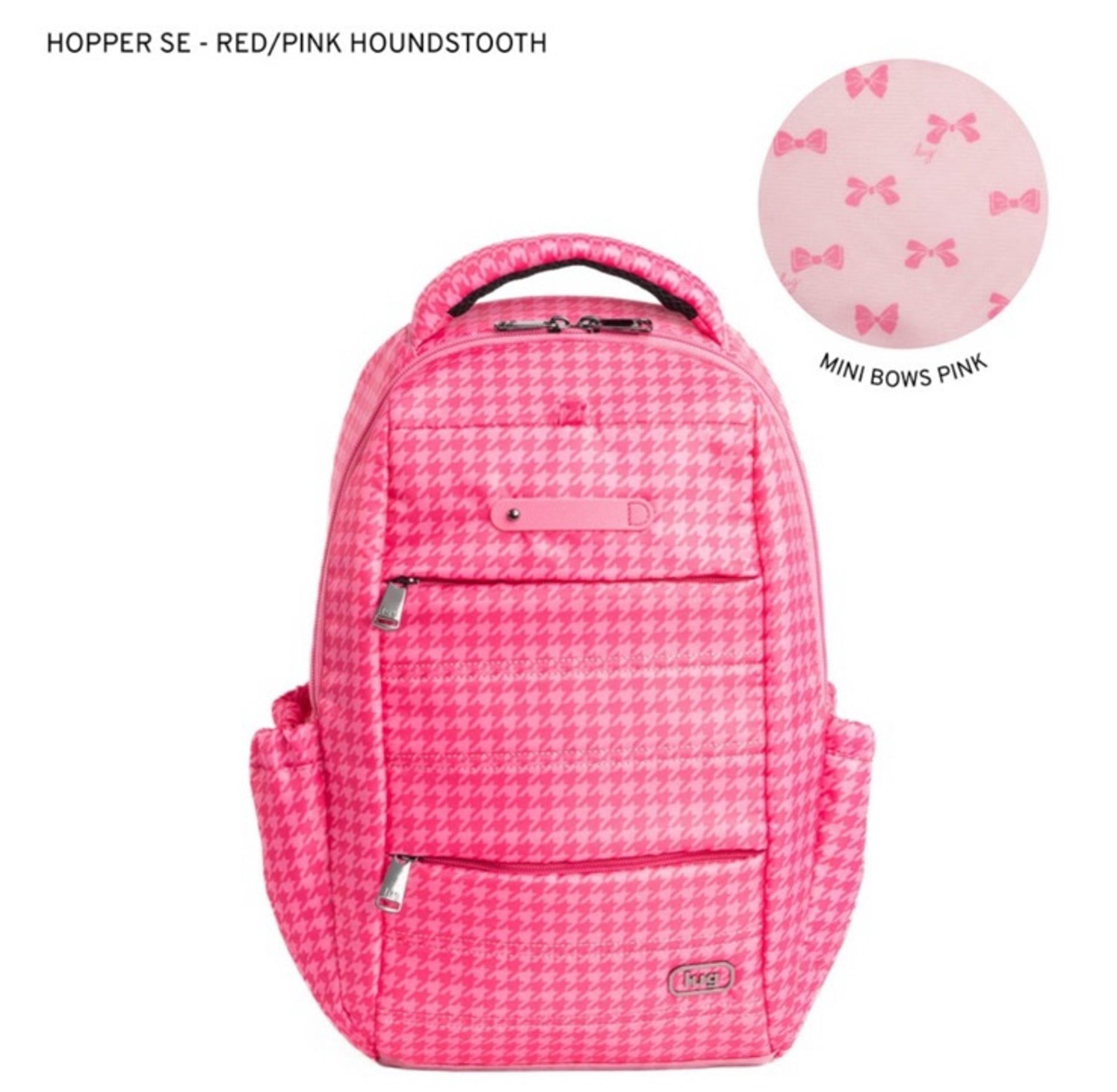 Hopper SE Backpack Red/Pink Houndstooth