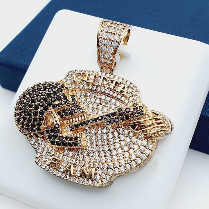 14K Gold Plated Cubic Zircon Pendant, INUS1BR265