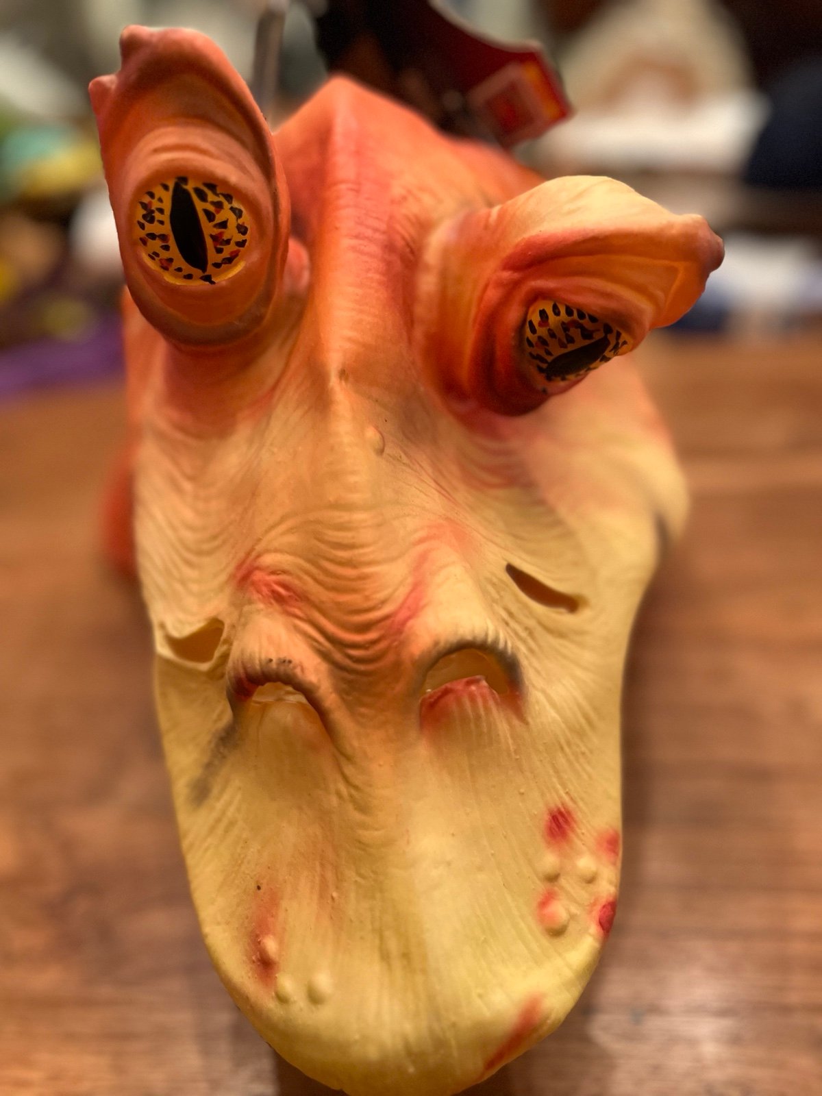 Vintage Star Wars Jar Jar Binks Mask Costume Cosplay Rubber PVC Lucas Films NWT