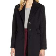Halogen Single Breasted black coat