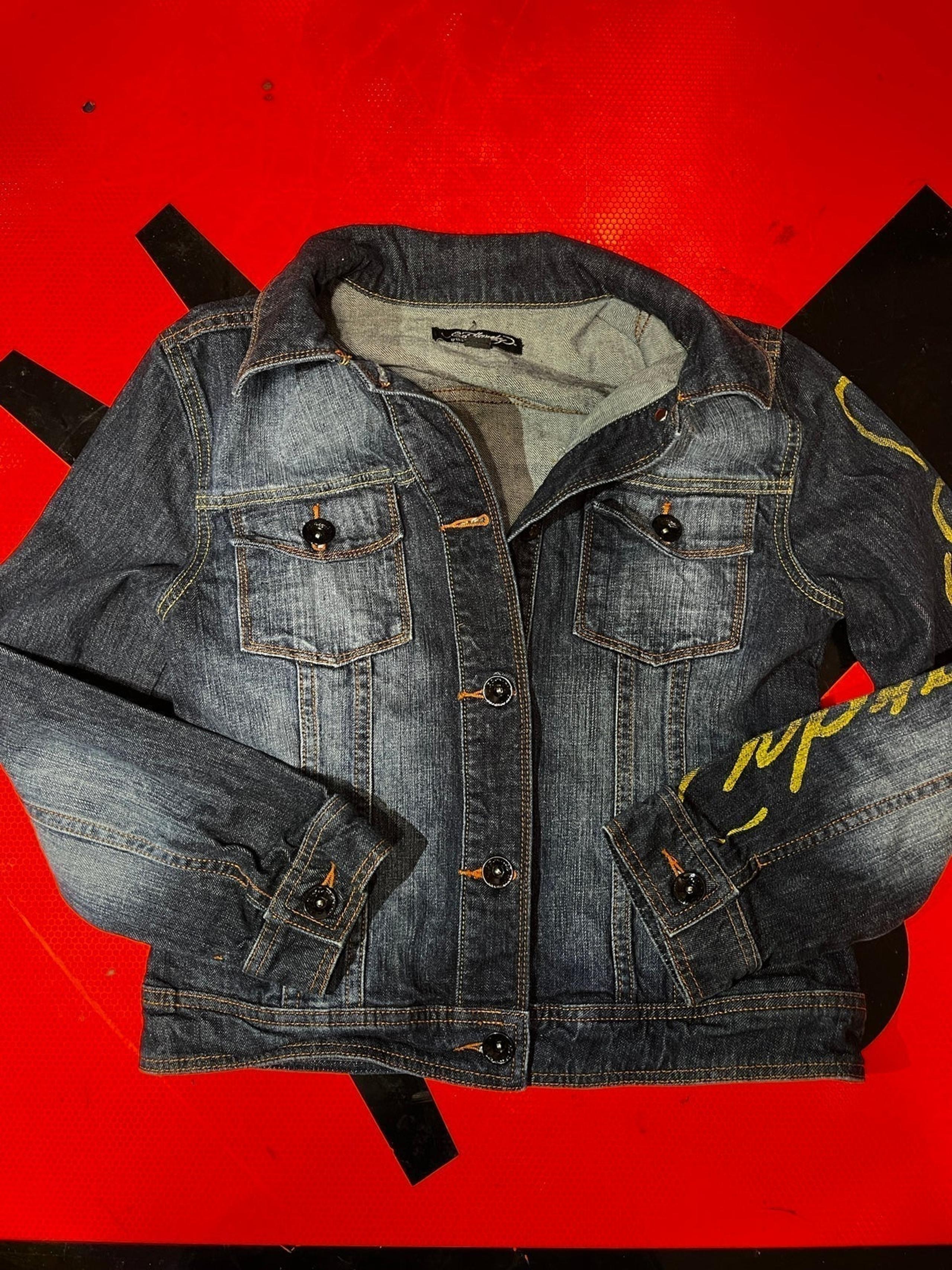 Vintage ed hardy denim jacket