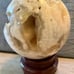Huge UV Reactive Flower Agate Sphere