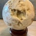 Huge UV Reactive Flower Agate Sphere