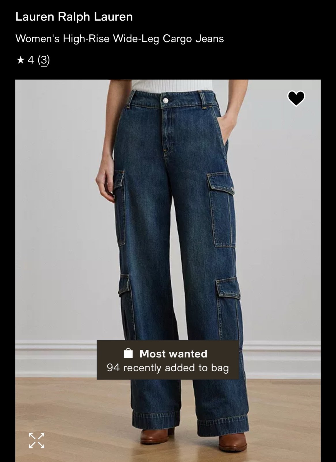 Ralph Lauren high waist cargo jeans