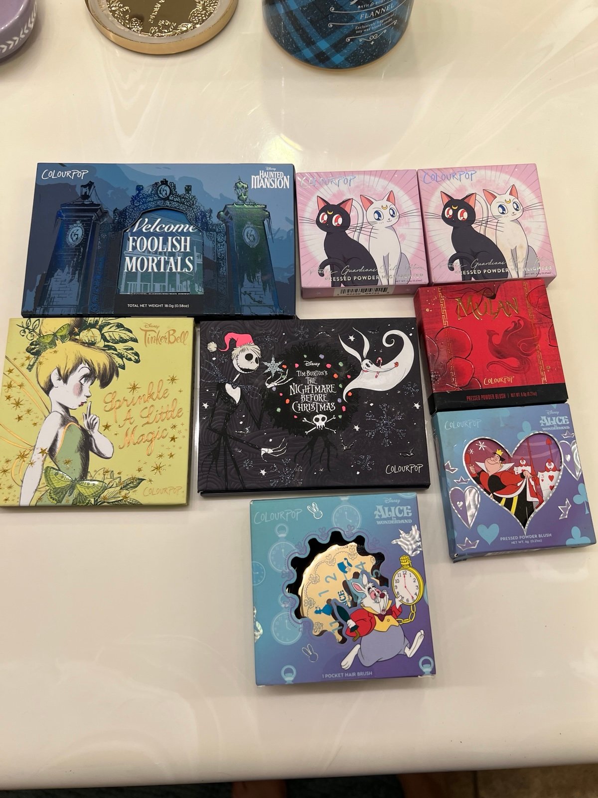 Colourpop X Disney eyeshadows and highlights