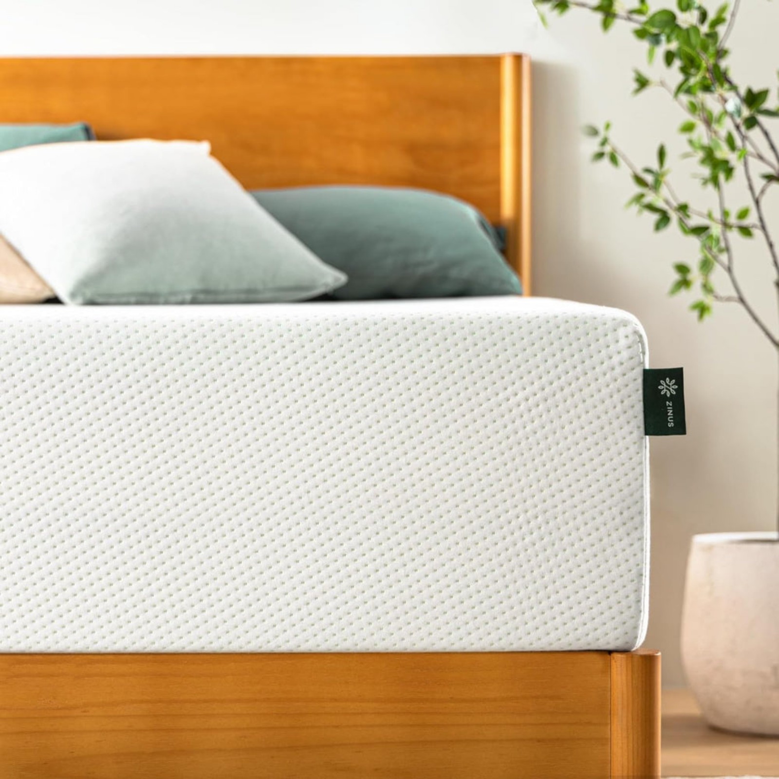 ZINUS 12 Inch Green Tea Memory Mattress [New Version], Queen, Fiberglass free