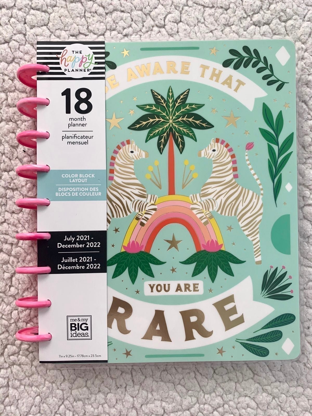 Happy Planner CLASSIC 18-Month, Color Block Layout